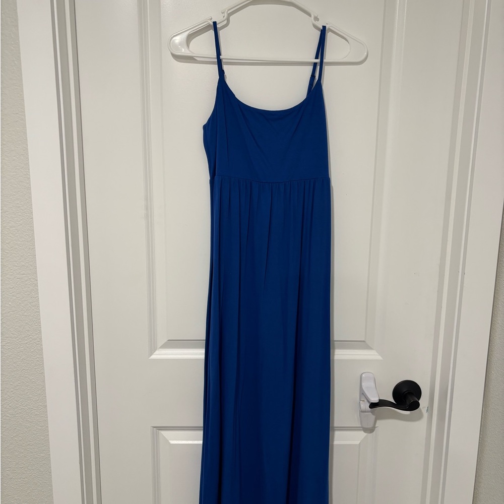 Old Navy Royal Blue Spaghetti Strap Midi Dress (S)
